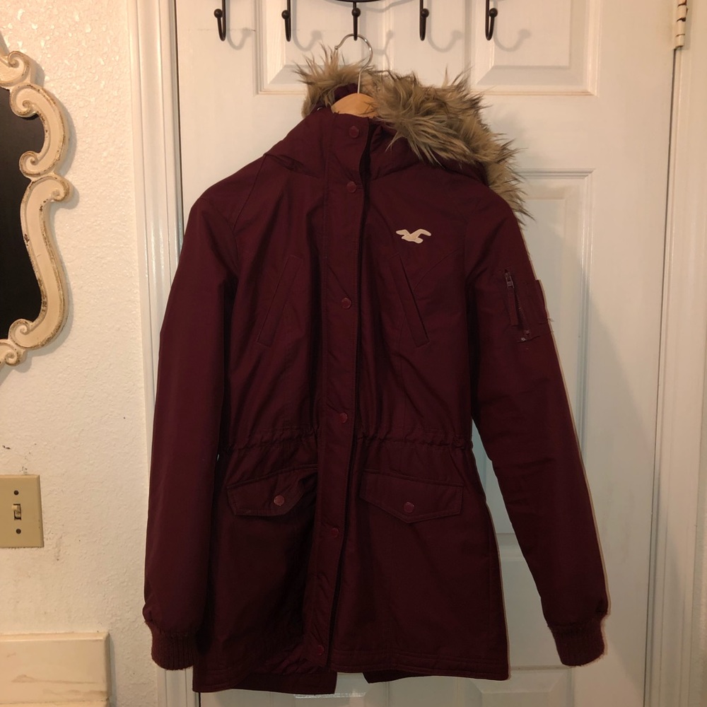 Burgandy All Weather Hollister Jacket
